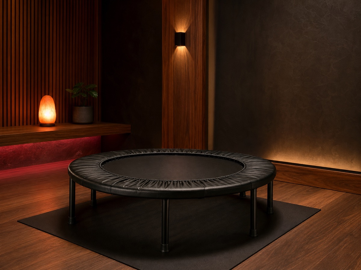 Rebounder in a warm private recovery room